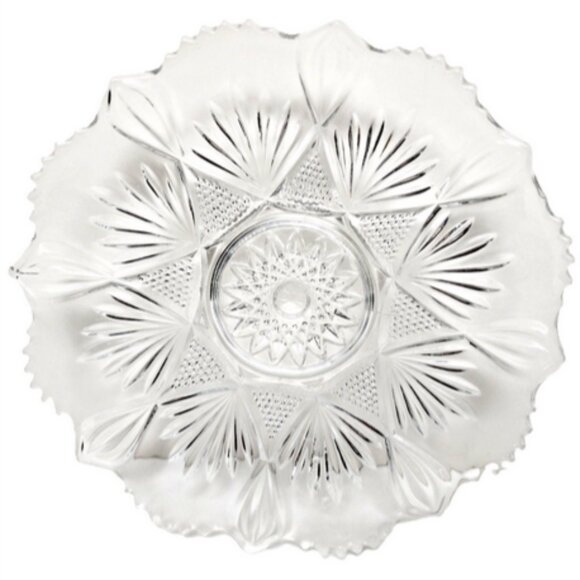 Vintage Antique Very Rare Cut Crystal Footed Center Dish/Bowl - Picture 7 of 7